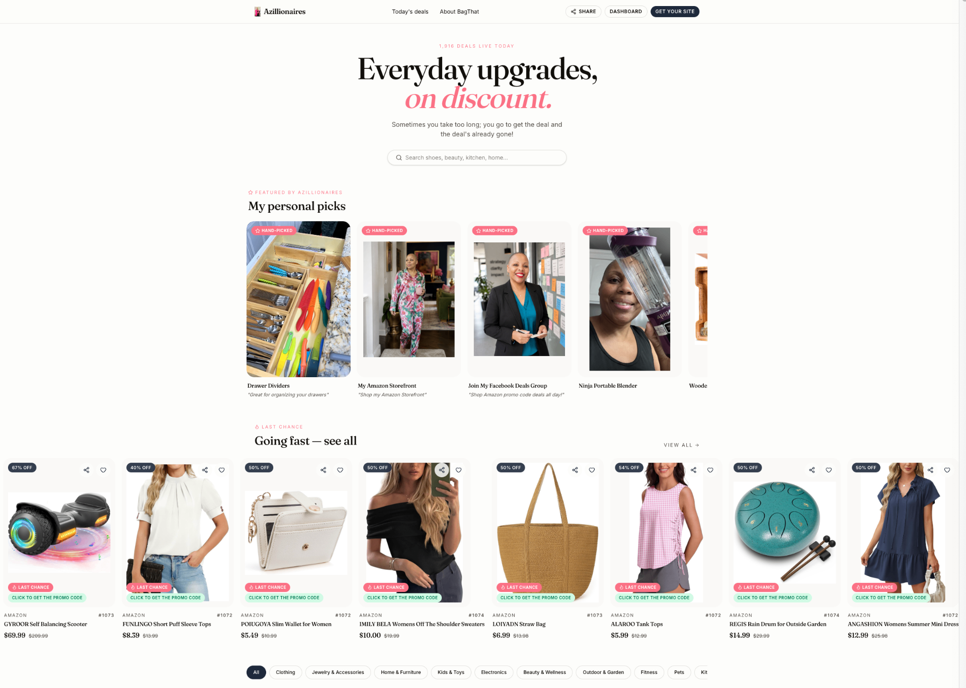 Your branded BagThat website — what to post as an Amazon affiliate